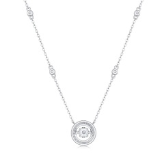 Classic Round Moissanite Diamond Pendant Necklace