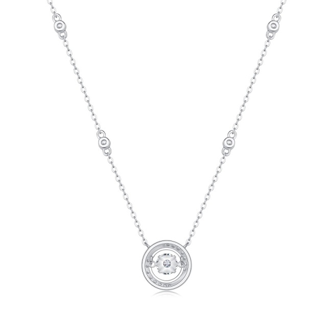 Classic Round Moissanite Diamond Pendant Necklace
