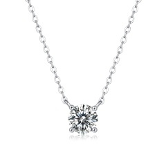 Art Deco Style Moissanite Pendant