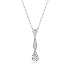 Moissanite Starburst Pendant Necklace