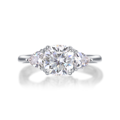 Sterling Silver Moissanite Wedding Ring Set