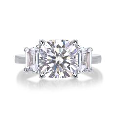 Sterling Silver Moissanite Eternity Band