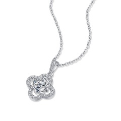 Moissanite Baguette Pendant Necklace