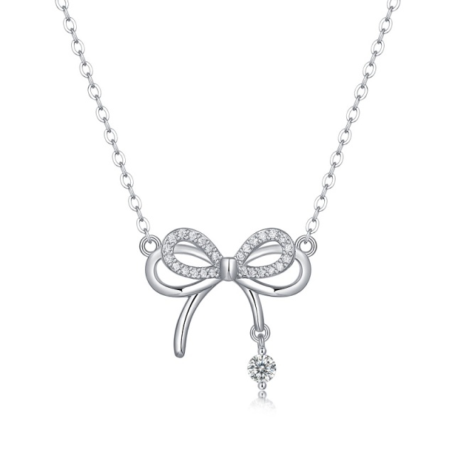 Modern Geometric Moissanite Necklace