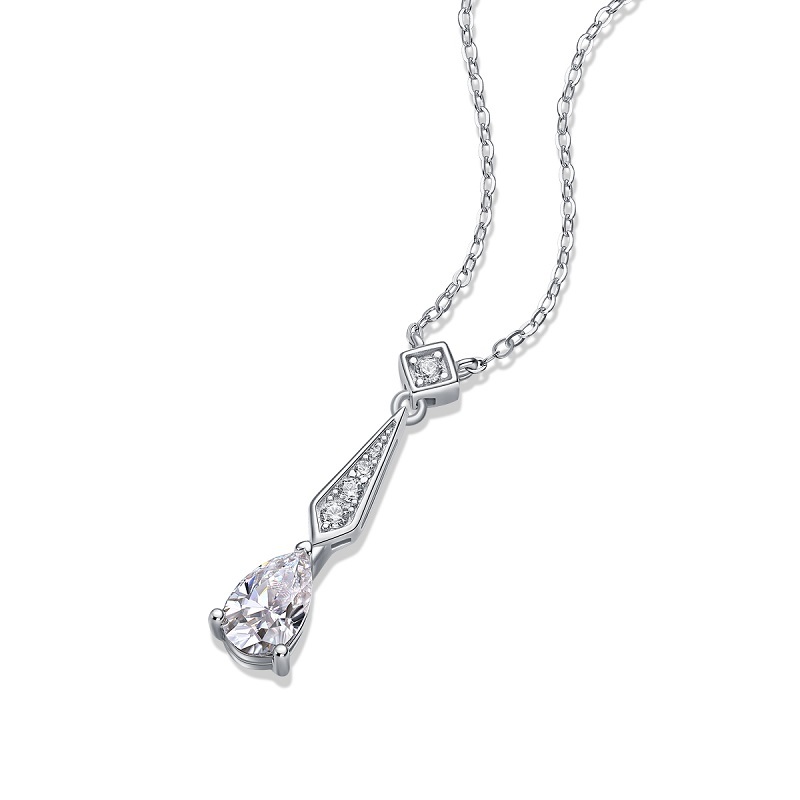 Art Deco Style Moissanite Pendant