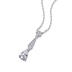 Art Deco Style Moissanite Pendant