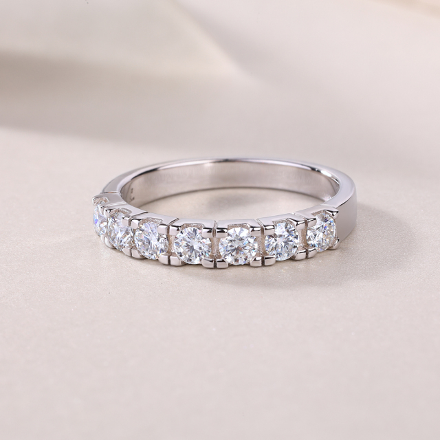 Sterling Silver Moissanite Bridal Set