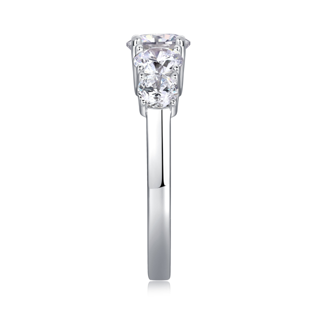 Sterling Silver Moissanite Solitaire Engagement Ring
