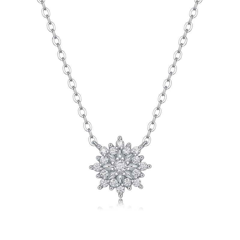 Moissanite Sunflower Pendant Jewelry