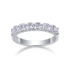 Sterling Silver Moissanite Bridal Set