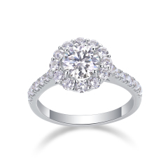 Emerald-Cut Moissanite Silver Statement Ring