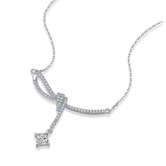 Moissanite Baguette Pendant Necklace