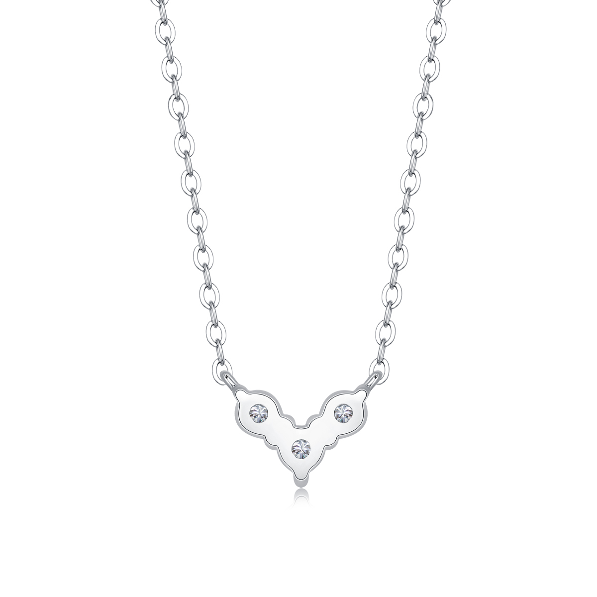 Moissanite Heart-Shaped Pendant Necklace