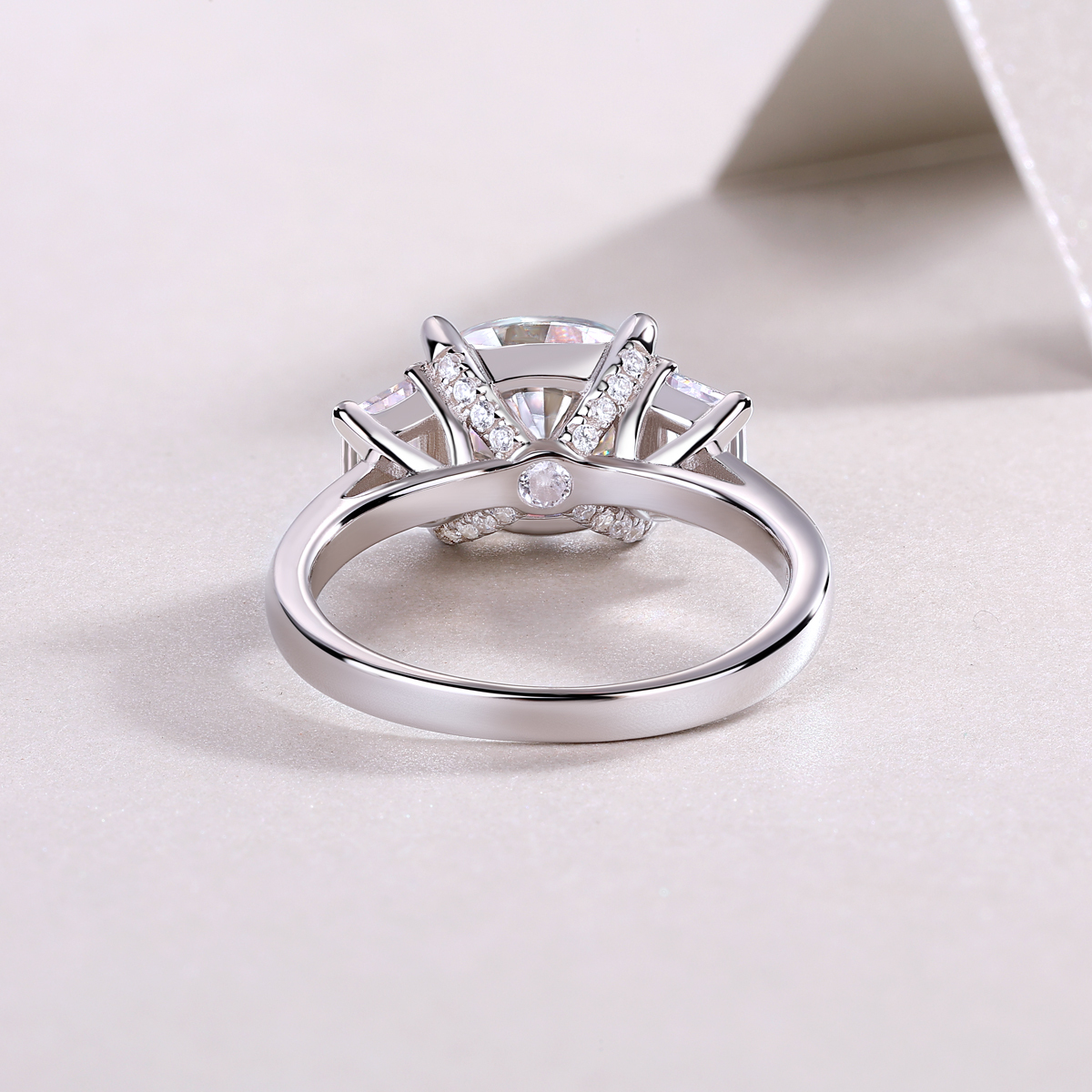 Sterling Silver Moissanite Eternity Band