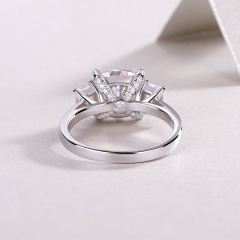 Sterling Silver Moissanite Eternity Band