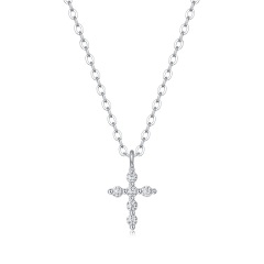Moissanite Cross and Chain Set