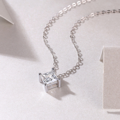 Elegant Moissanite Solitaire Pendant Necklace