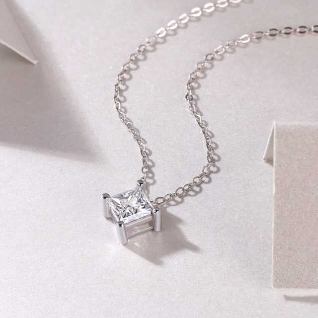 Elegant Moissanite Solitaire Pendant Necklace