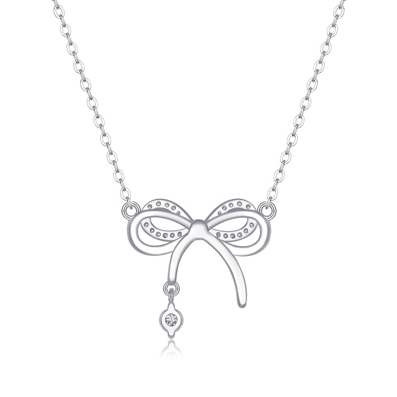 Moissanite Infinity Pendant Necklace