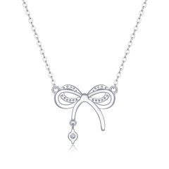 Moissanite Infinity Pendant Necklace