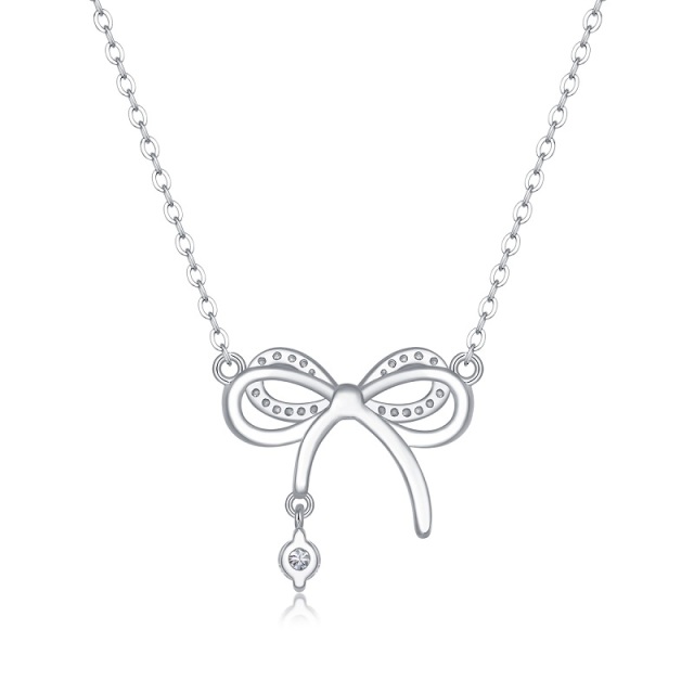 Moissanite Infinity Pendant Necklace
