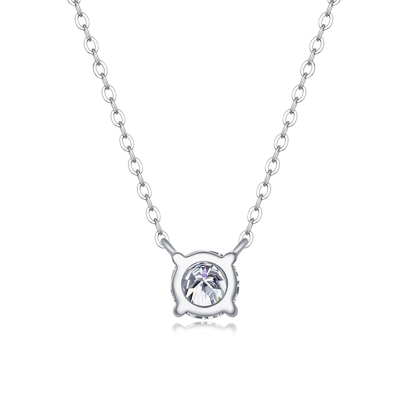 Stunning Moissanite Flower Pendant Necklace