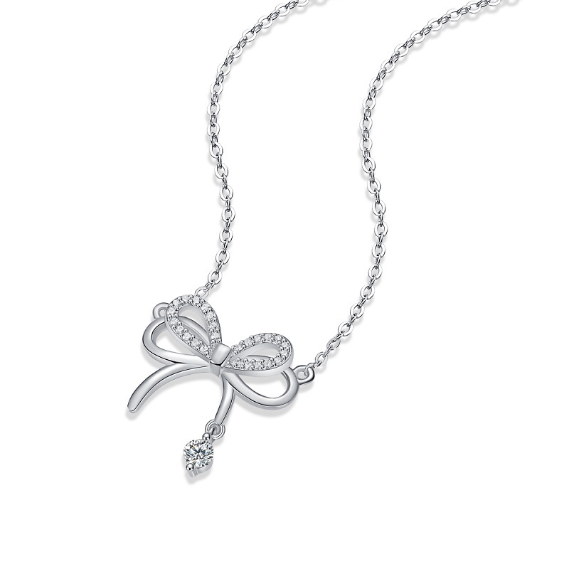 Modern Geometric Moissanite Necklace