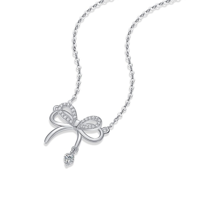 Modern Geometric Moissanite Necklace