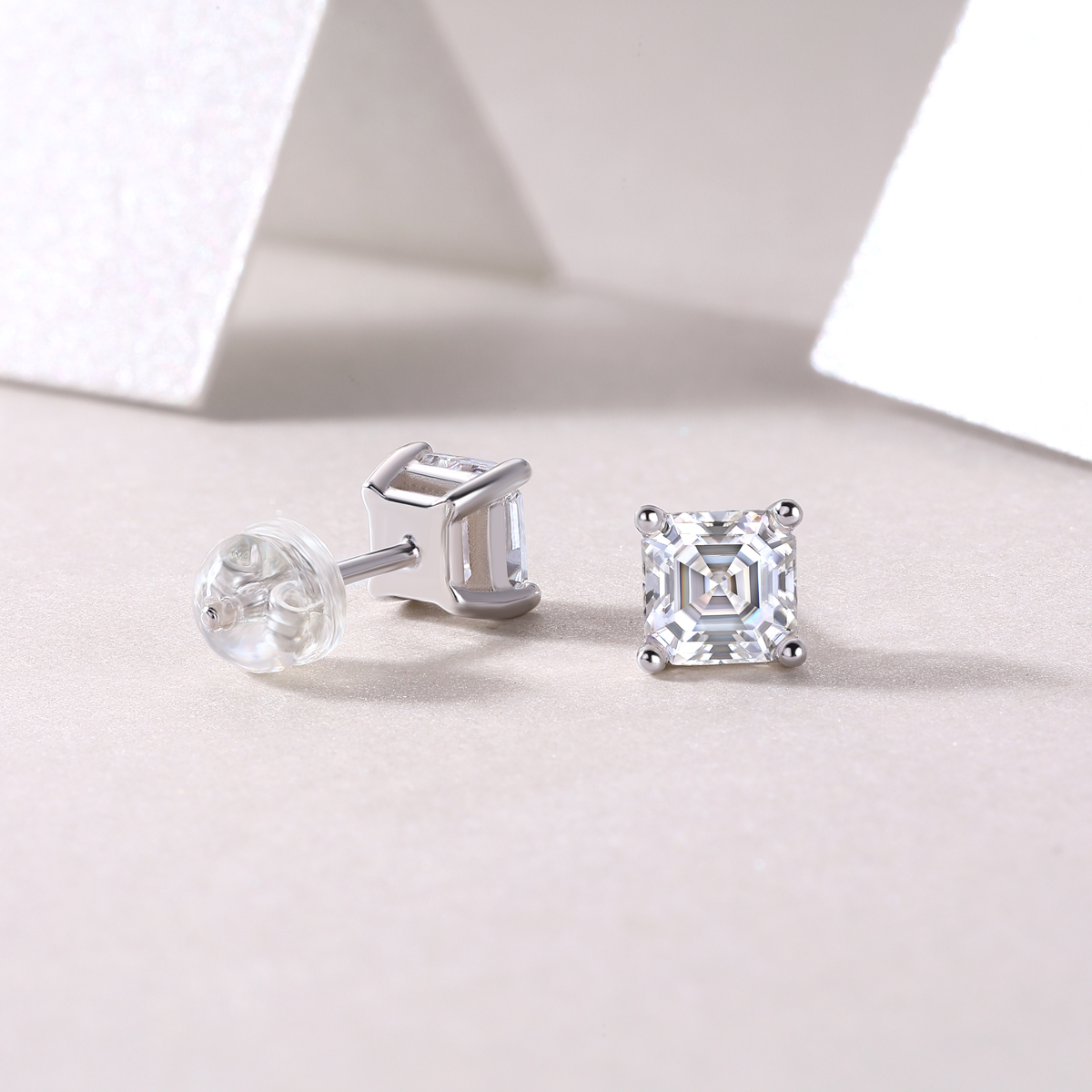 Timeless Elegance: Moissanite Diamond Stud Earrings