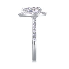 Sterling Silver Moissanite Cluster Ring