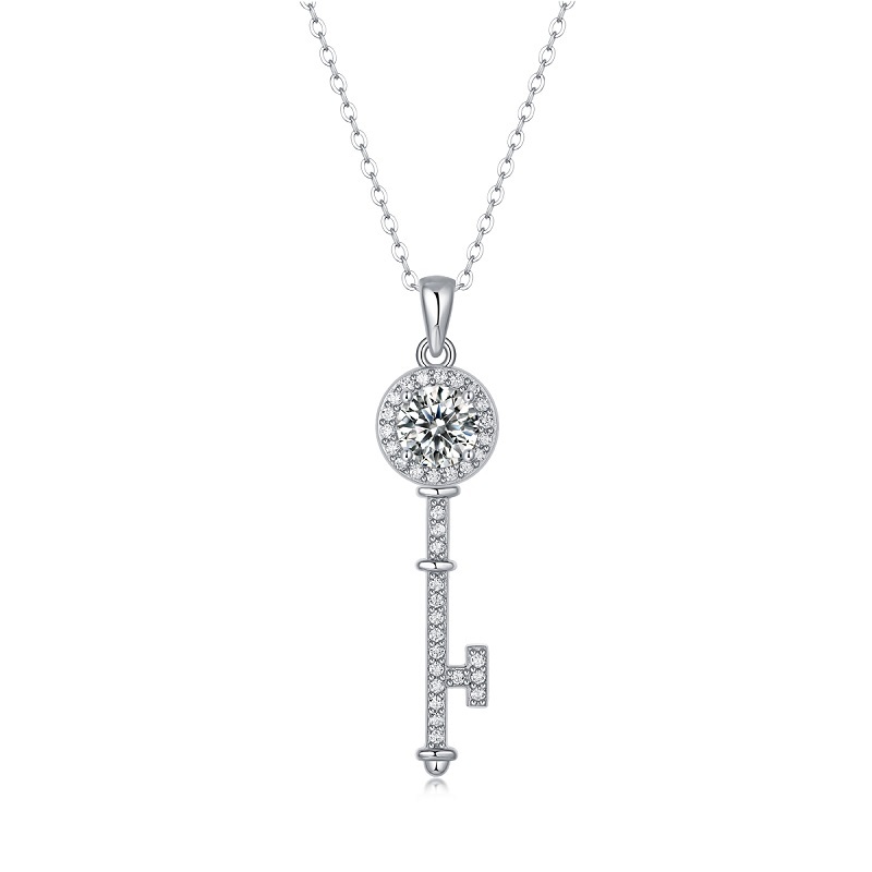 Timeless Moissanite Halo Pendant Necklace