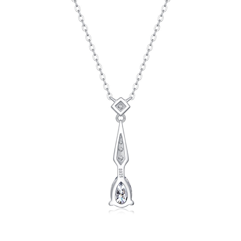 Moissanite Starburst Pendant Necklace