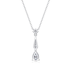 Moissanite Starburst Pendant Necklace