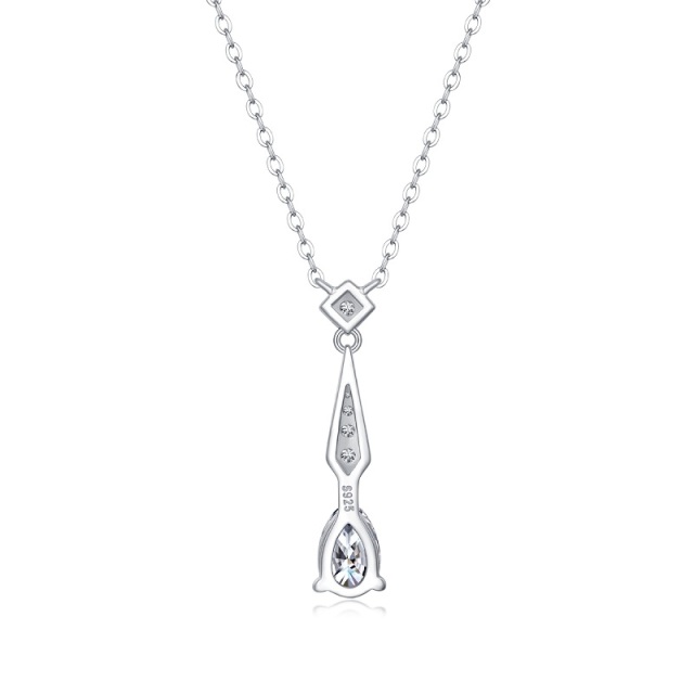 Moissanite Starburst Pendant Necklace
