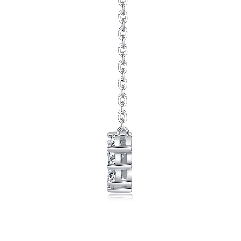 Classic Round Moissanite Diamond Pendant Necklace