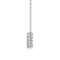 Classic Round Moissanite Diamond Pendant Necklace