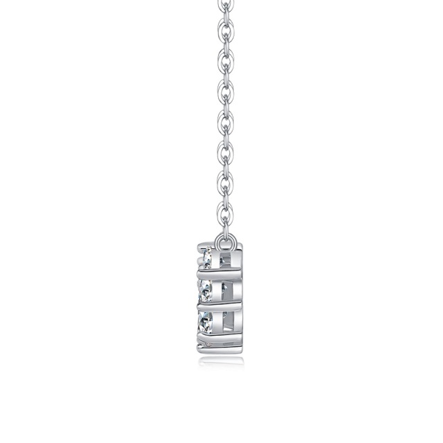 Classic Round Moissanite Diamond Pendant Necklace