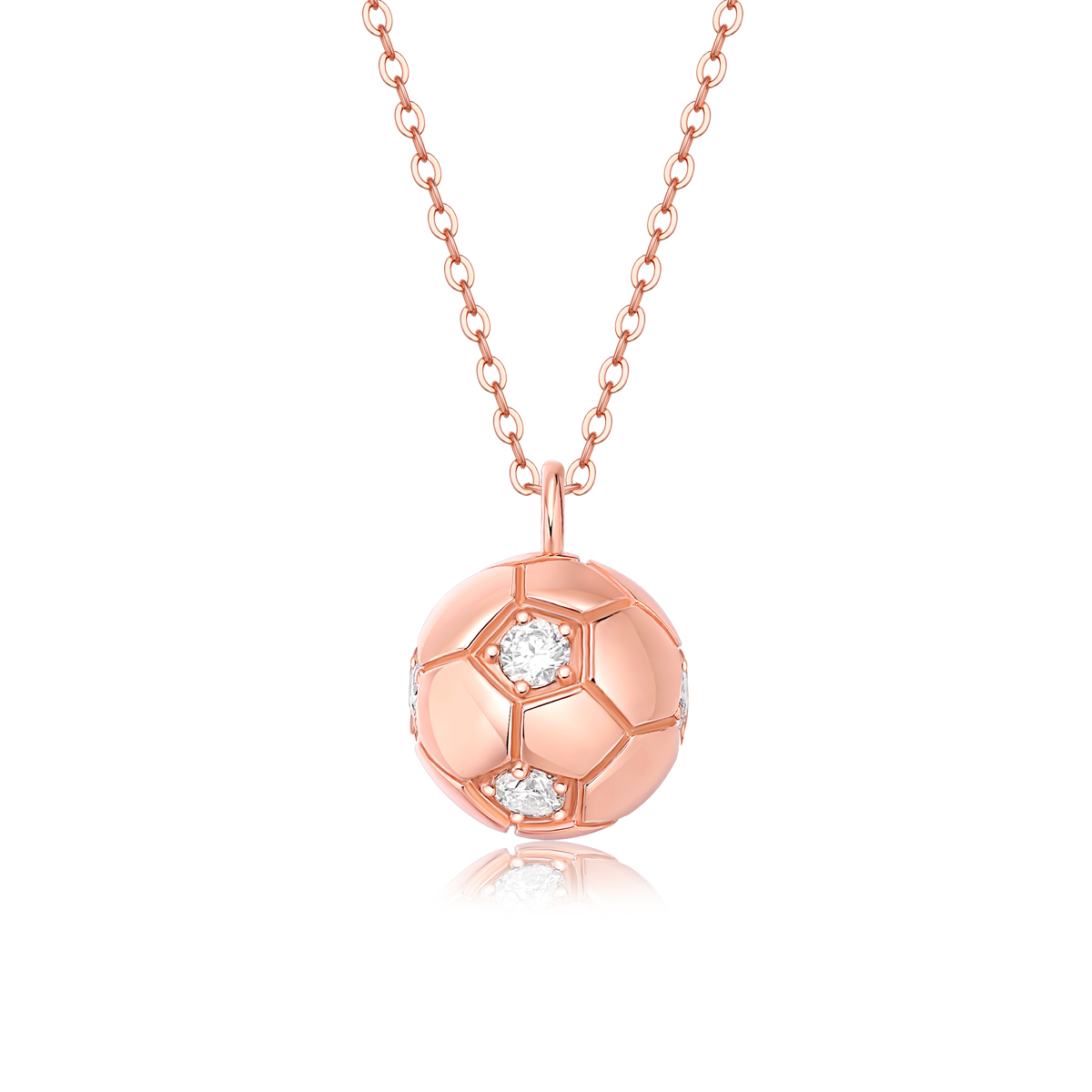 Moissanite Soccer Ball Pendant