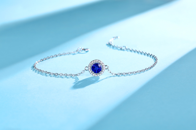 Blue Topaz Sterling Silver Tennis Bracelet