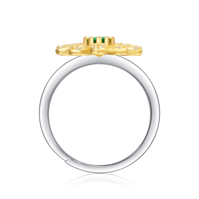 Emerald-Cut Aquamarine Silver Ring