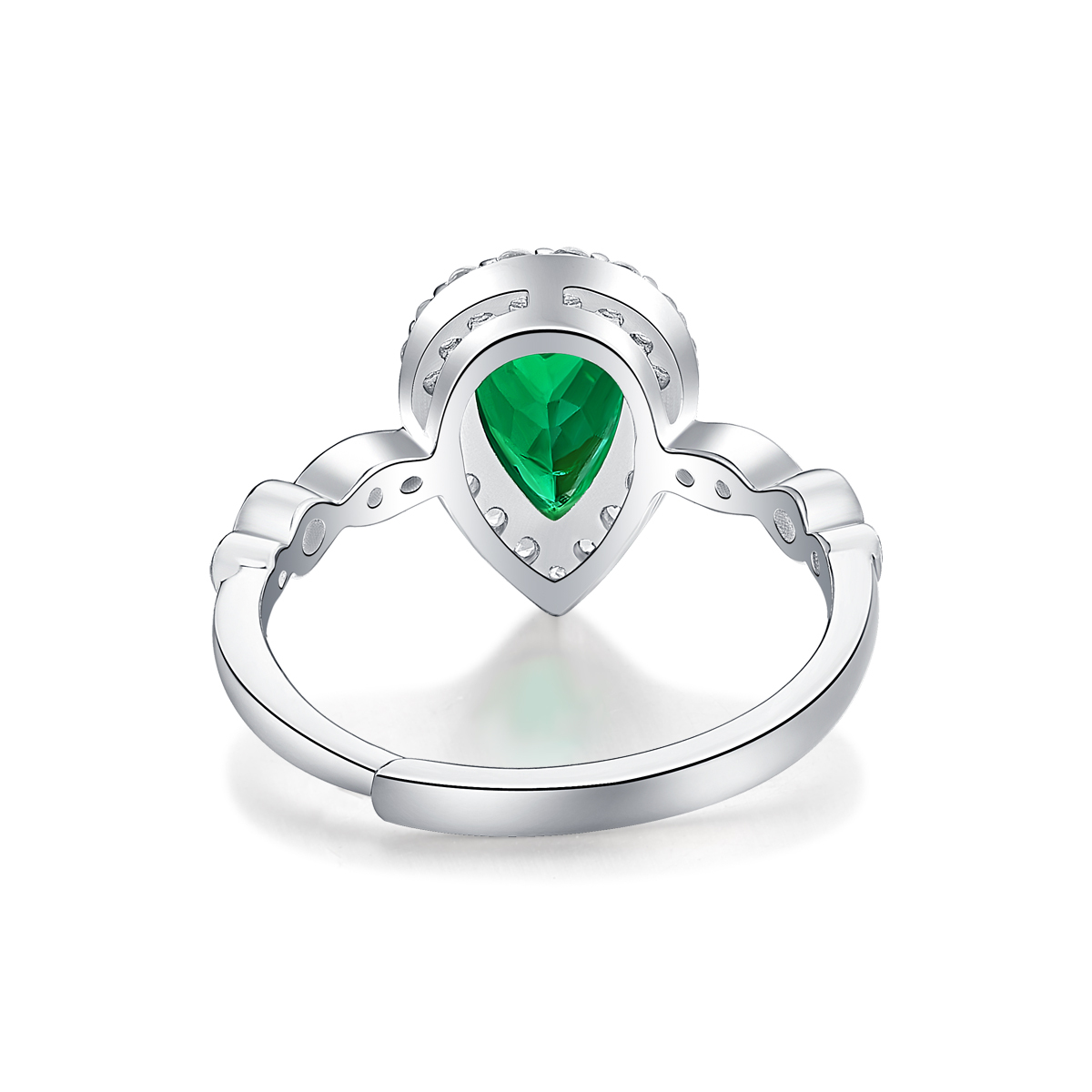 Emerald-Cut Aquamarine Silver Ring