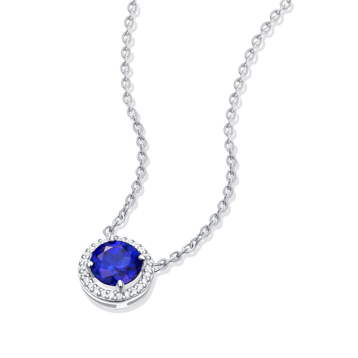 Emerald-Cut Aquamarine Silver Pendant