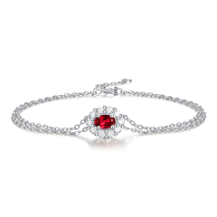 Blue Topaz Sterling Silver Tennis Bracelet
