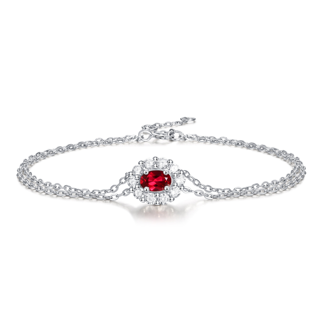 Blue Topaz Sterling Silver Tennis Bracelet