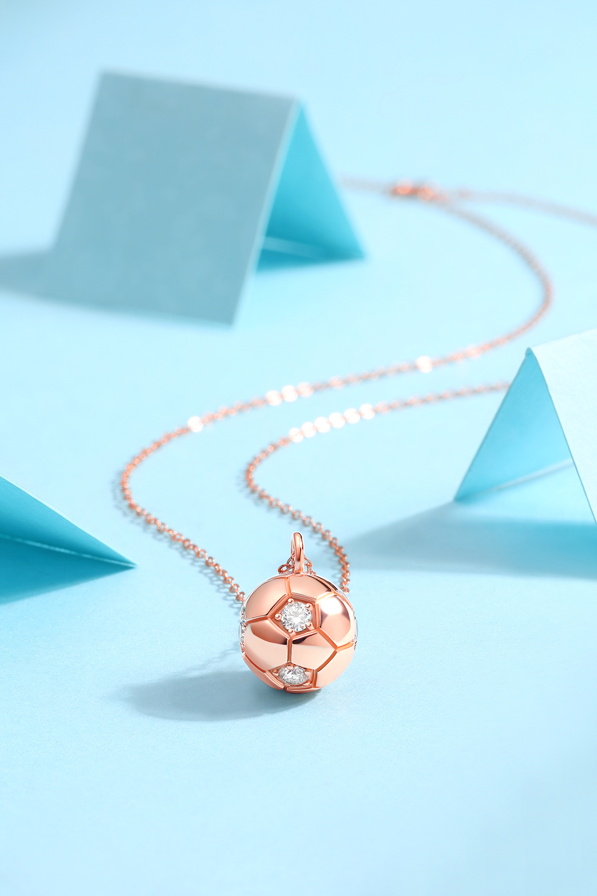 Moissanite Soccer Ball Pendant