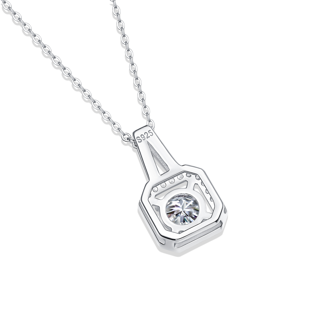 Moissanite Double Heart Pendant
