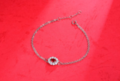 Onyx and Silver Minimalist Gemstone Bracelet