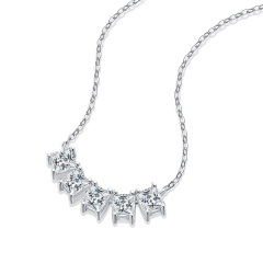 Delicate Moissanite Lariat Necklace