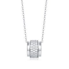 Art Deco Style Moissanite Pendant