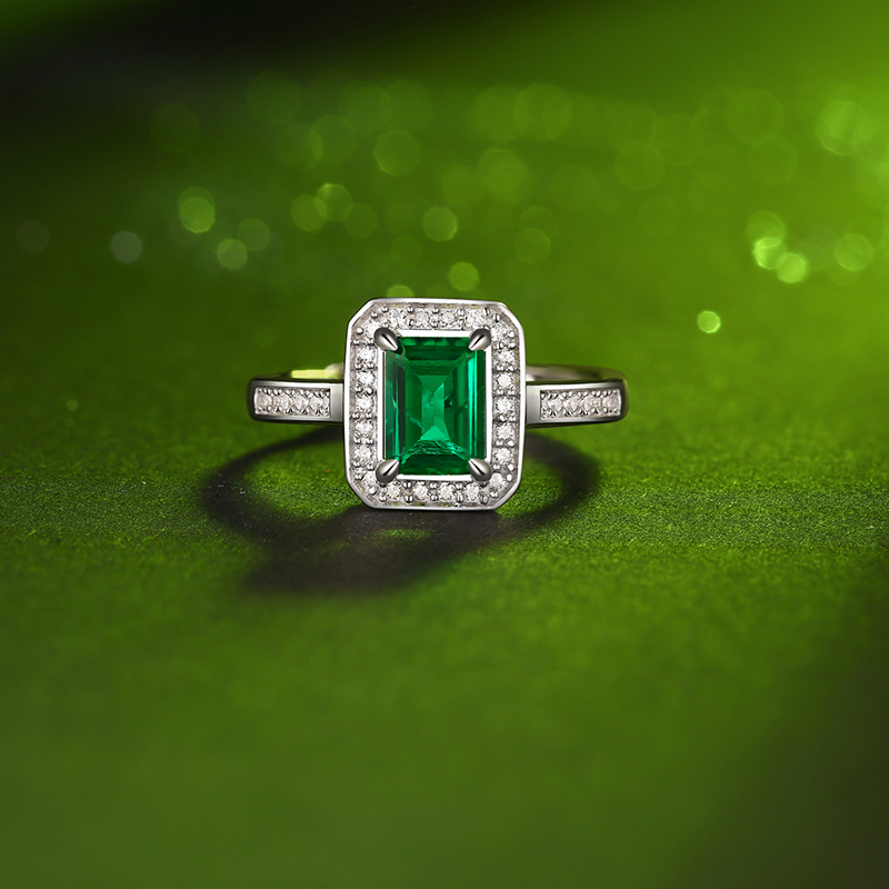 Emerald-Cut Aquamarine Solitaire Ring